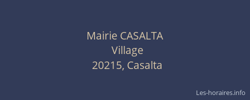 Mairie CASALTA