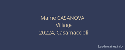 Mairie CASANOVA