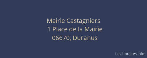 Mairie Castagniers