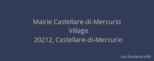 Mairie Castellare-di-Mercurio