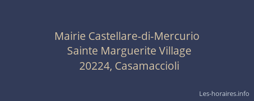 Mairie Castellare-di-Mercurio