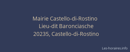 Mairie Castello-di-Rostino