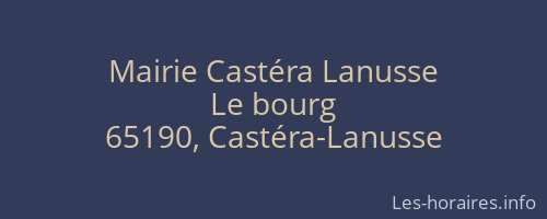 Mairie Castéra Lanusse