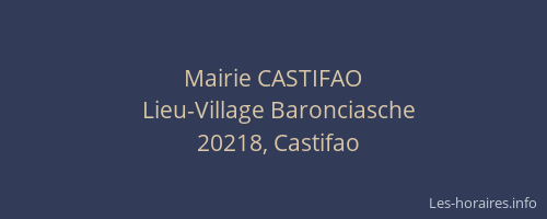 Mairie CASTIFAO