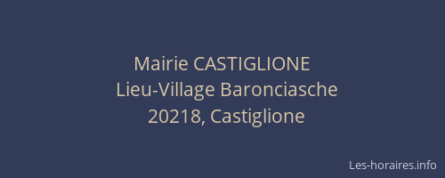 Mairie CASTIGLIONE