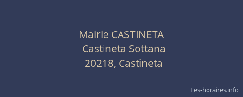 Mairie CASTINETA