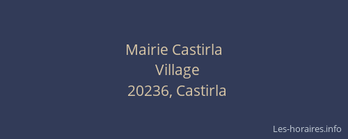 Mairie Castirla