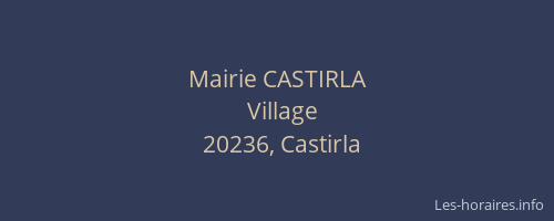 Mairie CASTIRLA