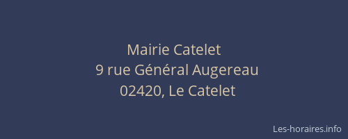 Mairie Catelet