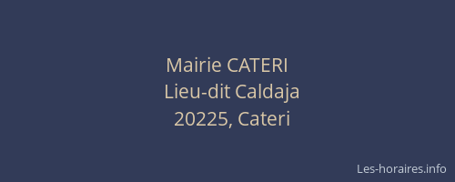 Mairie CATERI