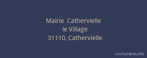 Mairie  Cathervielle