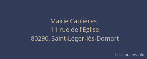 Mairie Cauli&egrave;res