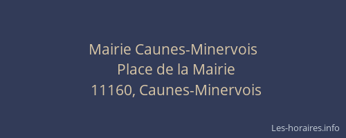 Mairie Caunes-Minervois