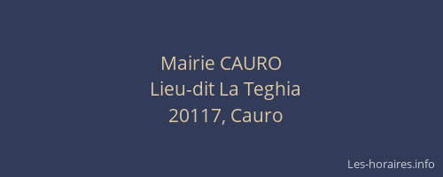 Mairie CAURO