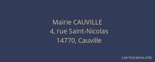 Mairie CAUVILLE