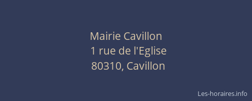 Mairie Cavillon