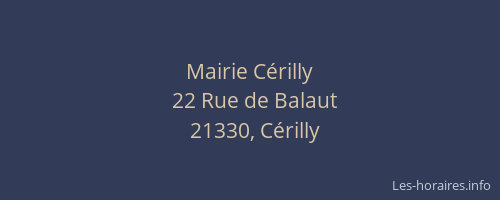 Mairie Cérilly