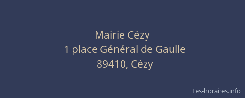 Mairie Cézy