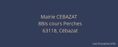 Mairie CEBAZAT