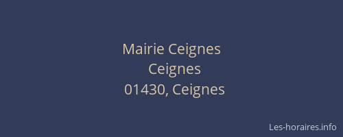 Mairie Ceignes