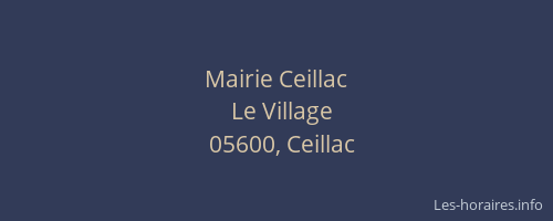 Mairie Ceillac