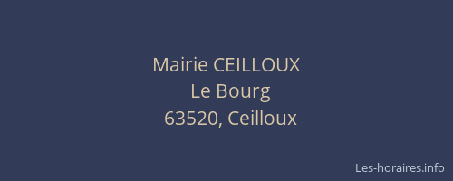 Mairie CEILLOUX