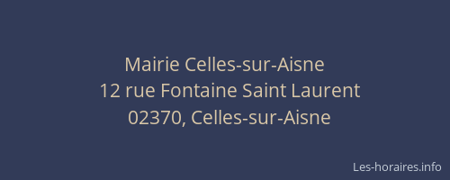 Mairie Celles-sur-Aisne