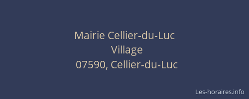 Mairie Cellier-du-Luc