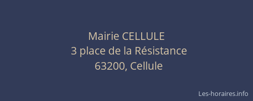 Mairie CELLULE