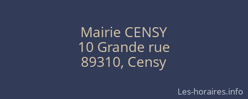 Mairie CENSY