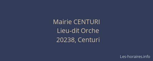 Mairie CENTURI