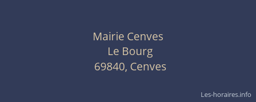 Mairie Cenves