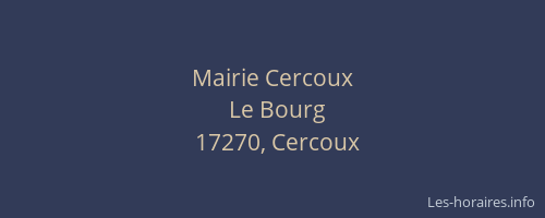 Mairie Cercoux