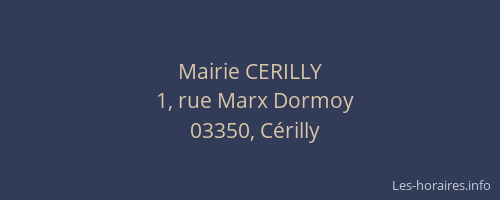 Mairie CERILLY