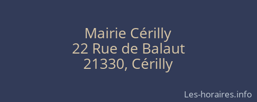 Mairie Cérilly