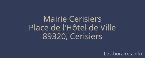 Mairie Cerisiers
