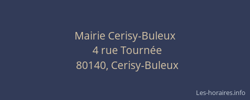 Mairie Cerisy-Buleux