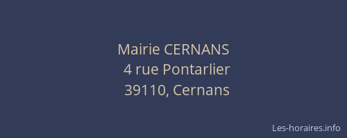 Mairie CERNANS