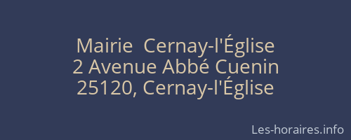 Mairie  Cernay-l'Église