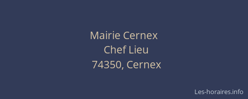 Mairie Cernex