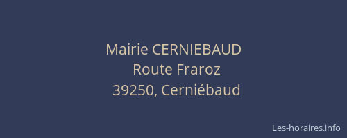 Mairie CERNIEBAUD