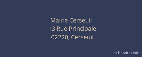 Mairie Cerseuil