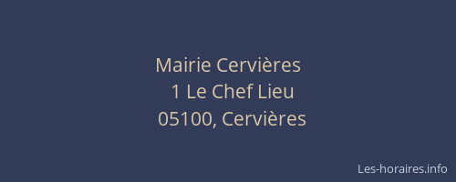 Mairie Cervières