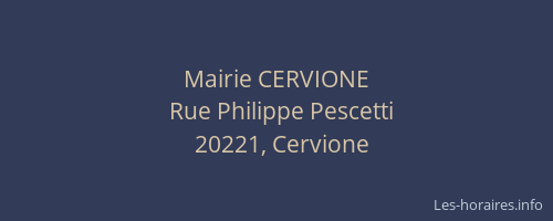 Mairie CERVIONE