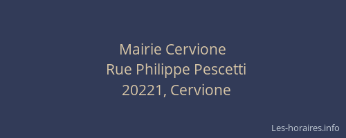 Mairie Cervione