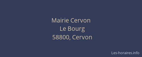 Mairie Cervon