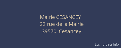 Mairie CESANCEY