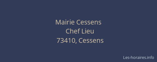 Mairie Cessens