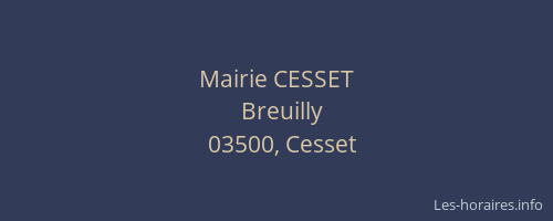Mairie CESSET
