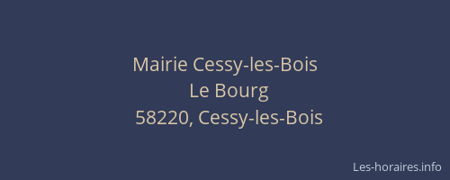 Mairie Cessy-les-Bois